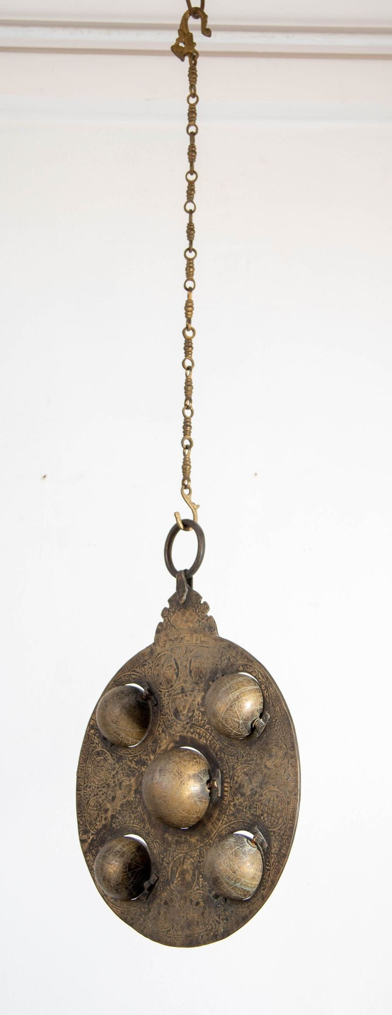 Islamic Cast Bronze Astrolabe with Five Celestial Globes Astronomical Instrument