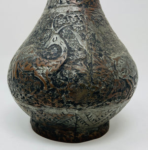 19th Century Tinned Copper Indo-Persian Islamic Vase