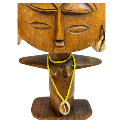 Ashanti Akua’ba Fertility Figure with Cowrie Shells, Ghana, circa 1930 — additional view 7
