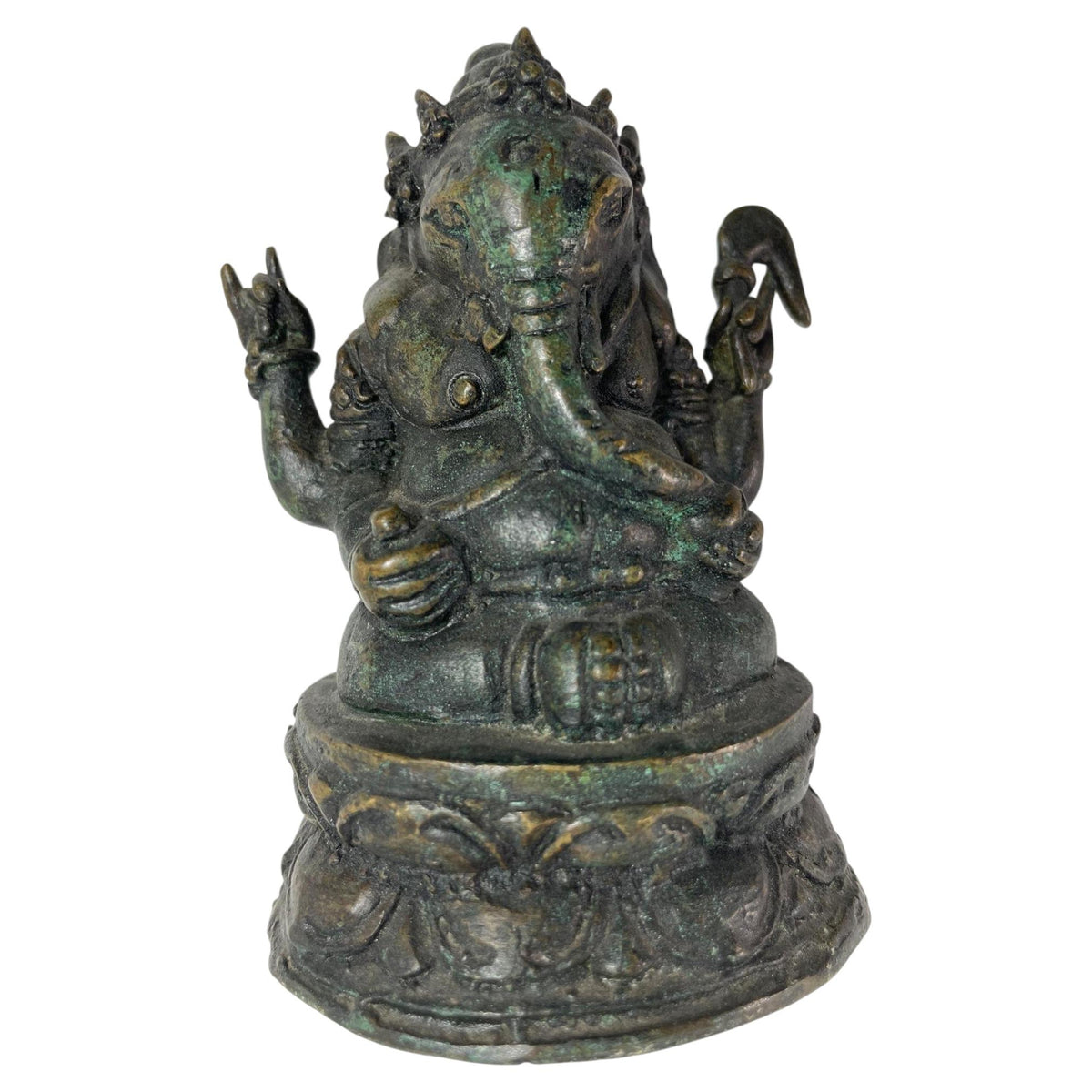Bronze Statue Sculpture of Ganesh Indian or Nepalese Bronze Hindu Statue