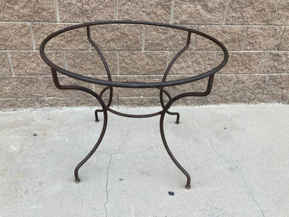 Moroccan Round Mosaic Outdoor Tile Table on Iron Base 47 in