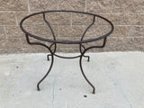 Moroccan Round Mosaic Outdoor Tile Table on Iron Base 47 in