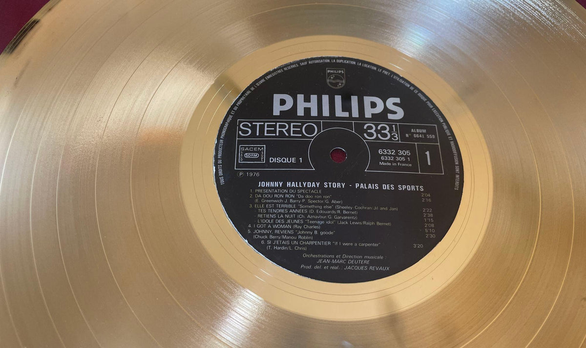 Official Gold Record Award France Johnny Halliday Story Palais des Sports 1976 — additional view 6