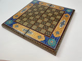 Moorish Persian Inlaid Micro Mosaic Backgammon and Chess Board