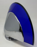 Postmodern Italian Cobalt Blue Murano Glass & Chrome Wall Sconce, 1980s 1 of 7