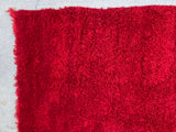Vintage Red Ethnic Moroccan Fluffy Rug Bed of Roses