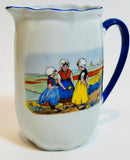 Antique Victoria China Czechoslovakia Porcelain Milk Jug | Hand-Painted Dutch Children Scene, circa 1940s