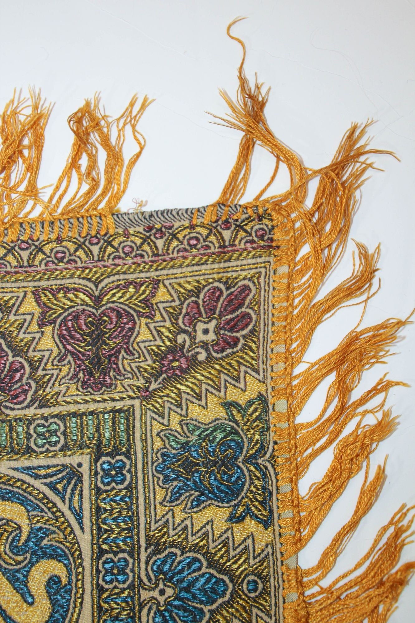 Antique Large Moorish Silk Textile Granada Spain Islamic Art
