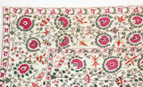 19th C. Suzani Bukhara Uzbekistan Antique Embroidered Islamic Art Textile Susani