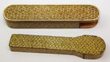 Antique Handmade Khatam Wooden Pen Box