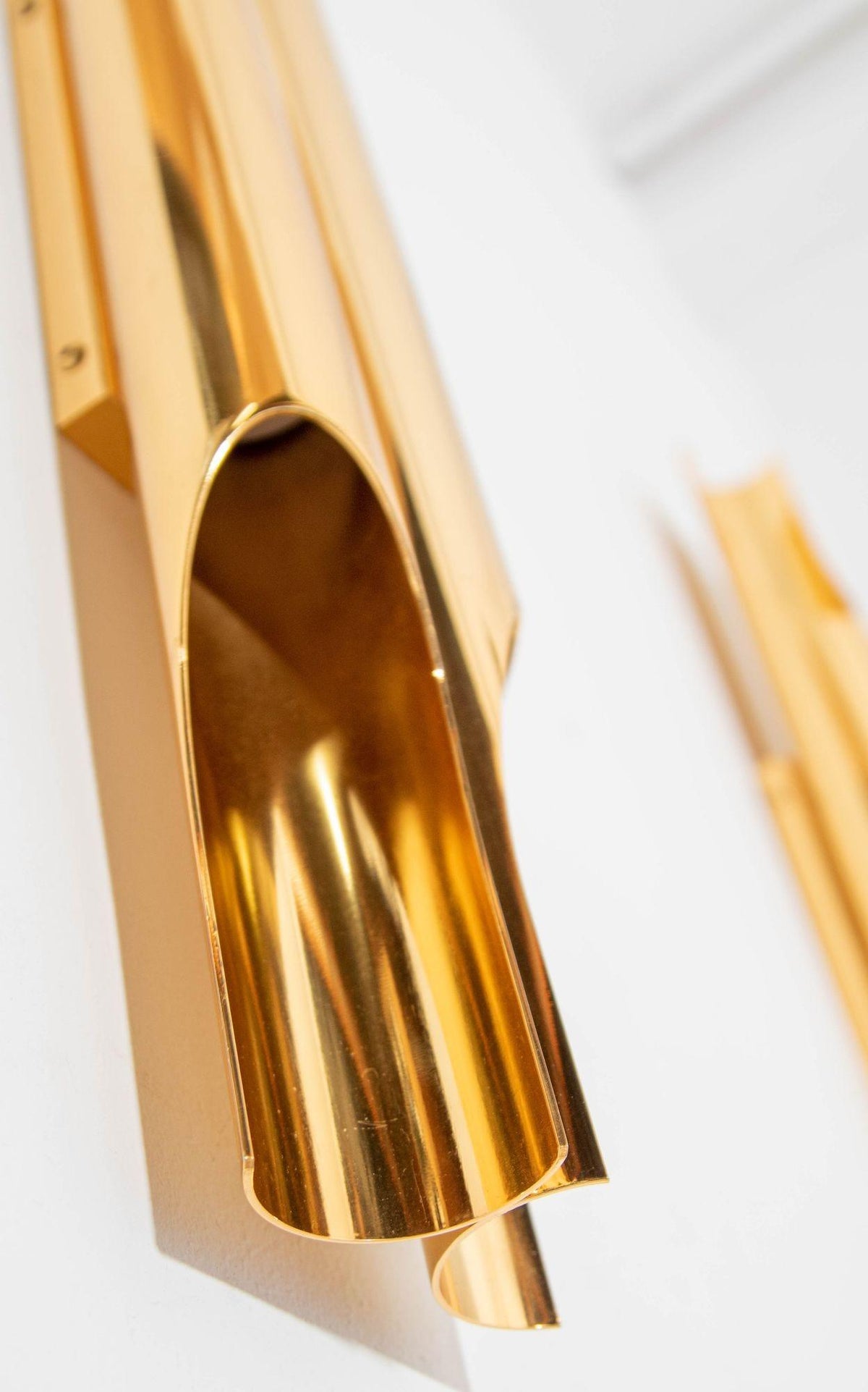 Italian Polished Brass Orgue Wall Sconce, Post-Modern Design, 2015 — Italy