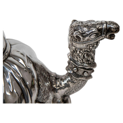 Camel Form "Karawan" Silver-Plated Teapot by Mariage Freres Paris France — detail view 14