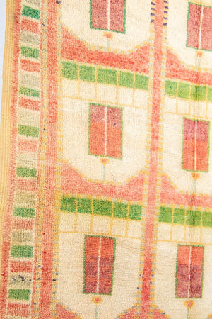 Moroccan Orange Wool Rug by the Beni MGuild Morocco 1980s