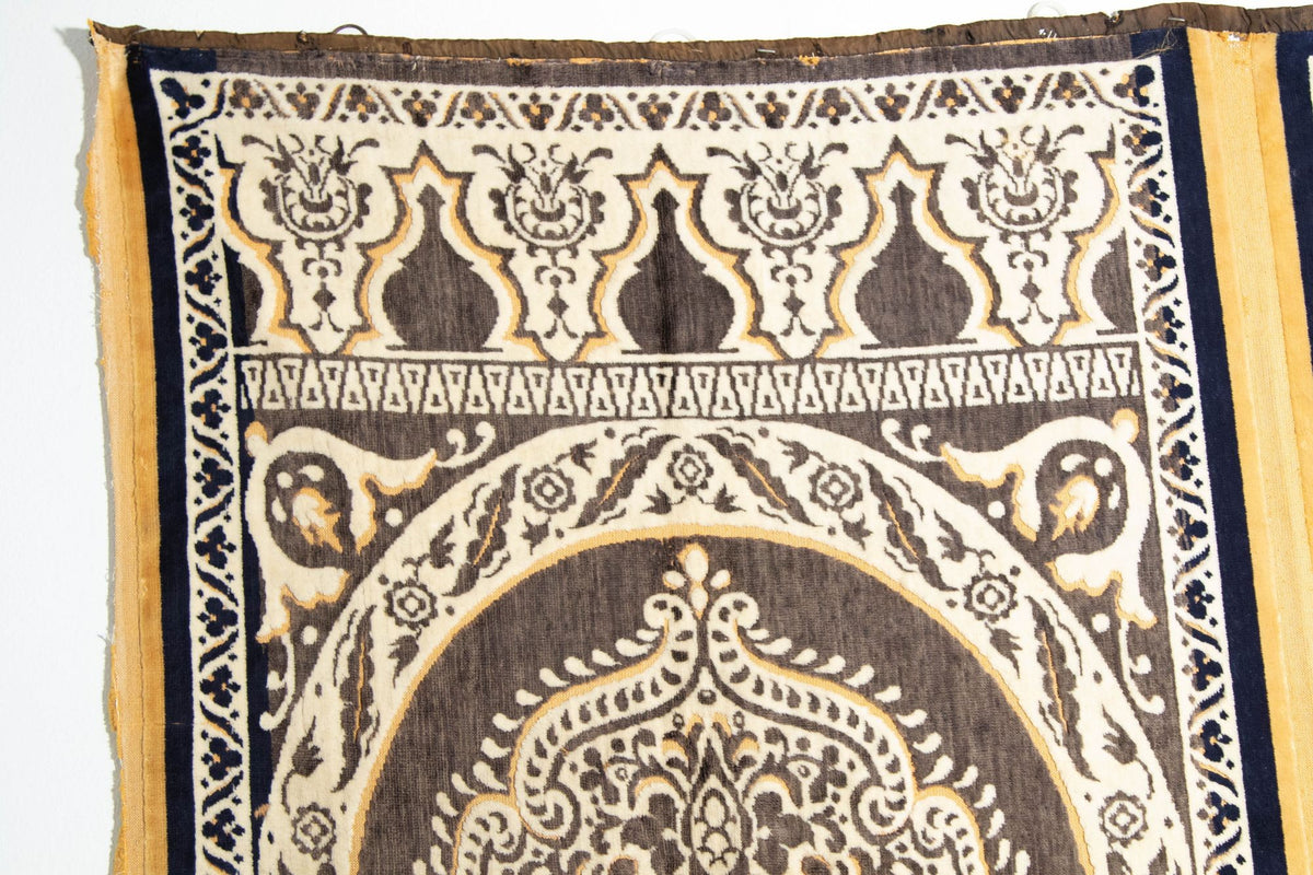 Antique Moroccan Moorish Silk Textile Tapestry Wall Hanging Hiti 19th C.