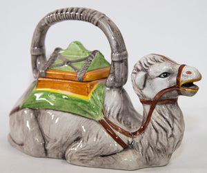 Vintage Hand Painted Resting Camel Porcelain Tea Pot