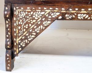 Antique Syrian Mother of Pearl Inlay Dowry Trunk 19th C.
