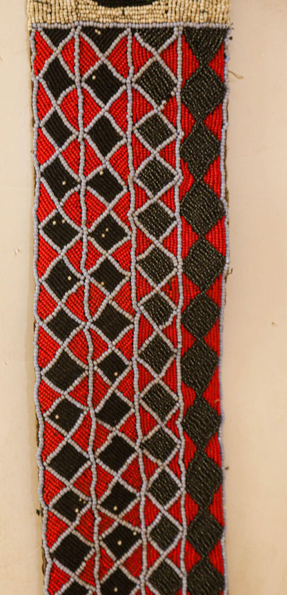 African Yoruba Diviner's Beaded Wall Hanging Panel Sash 1950 — additional view 5