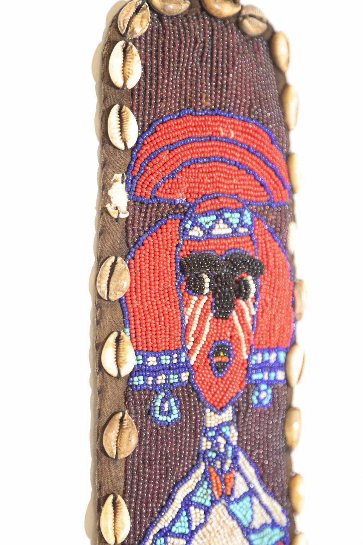 African Yoruba Diviner's Red Beaded Sash Panel 1950 — additional view 5