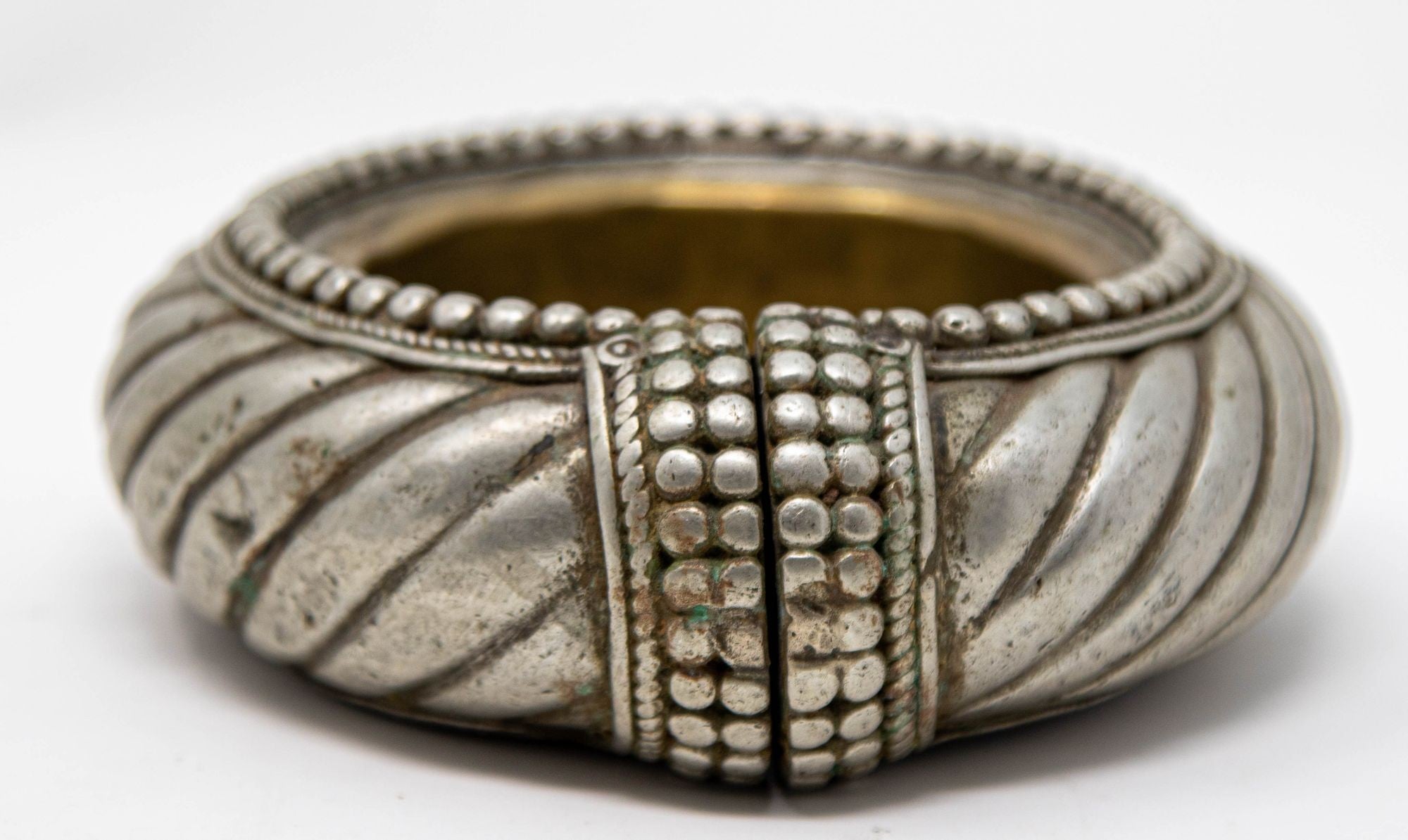 Antique Ethnic North African Moroccan Silver Anklet Ashtray Catchall Dish