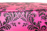 Moroccan Art Deco Boho Style Pouf in Hot Fuchsia Color