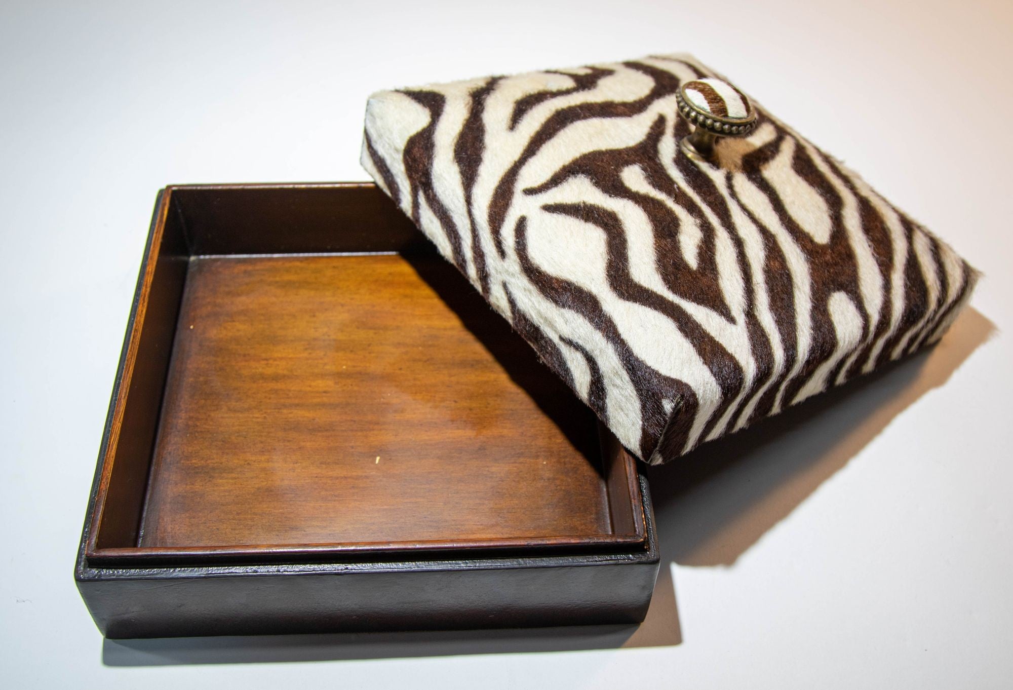 Maitland Smith PostModern Zebra Hide Box 1980's