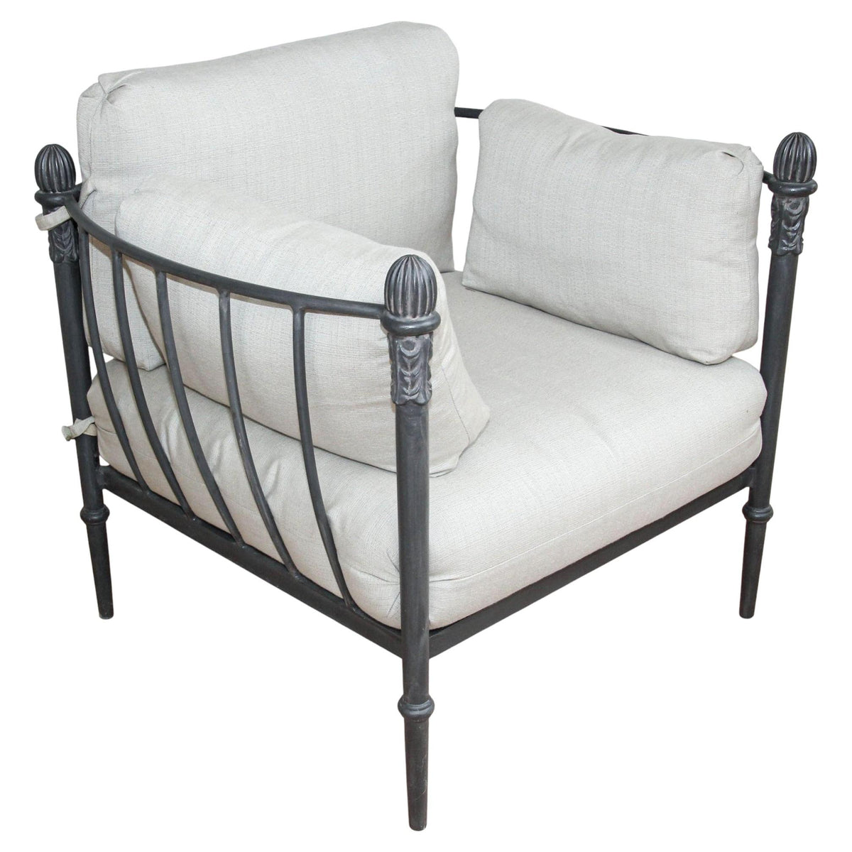Michael Taylor Style Montecito Bronze Aluminum Lounge Chair & Ottoman, 1980s — detail view 14