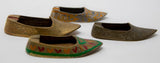 Vintage Brass Etched Aladdin Middle Eastern Slipper Shoe Ashtray Set of 4