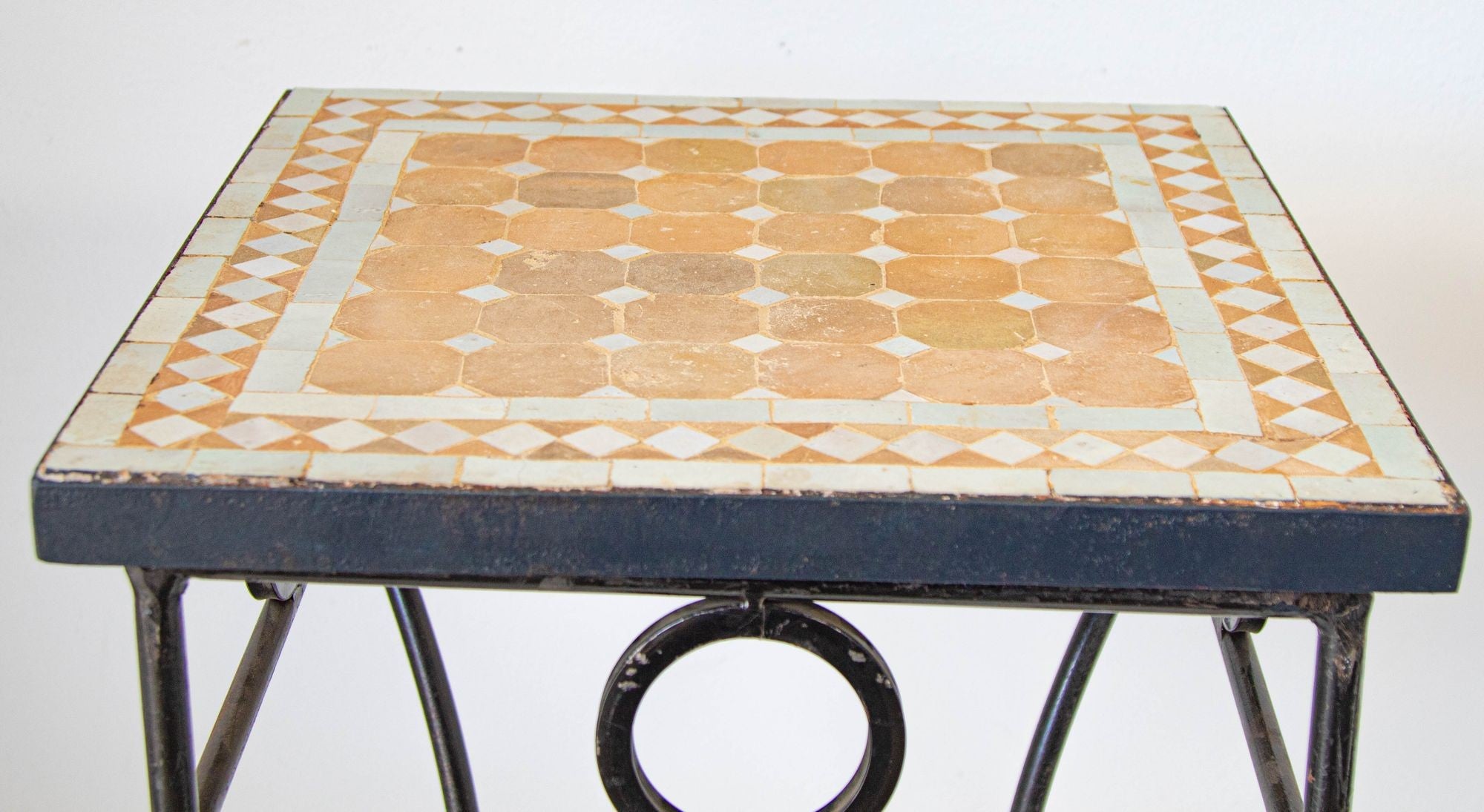 Vintage Moroccan Mosaic Outdoor Tile Table