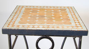 Vintage Moroccan Mosaic Outdoor Tile Table