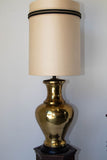Polished Brass Large Scale Hollywood Regency Moroccan Urn Table Lamp 1950's