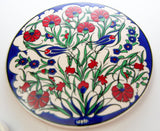 Turkish Iznik Style Ceramic Tiles Set of 3