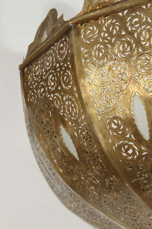 Large Vintage Brass Moroccan chandelier