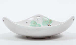 German Vintage Hand-Painted Triangular Plate
