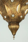 Moroccan Chandelier Polished Gold Brass