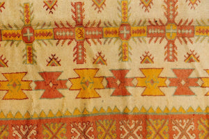 Moroccan Orange Vintage Beni MGuild Rug 1960s