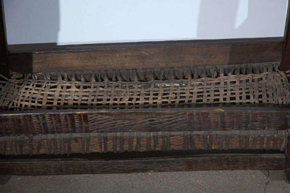 Antique Indian Tribal Carved-Wood Infant Cradle with Woven Bed, circa 1900 — additional view 7