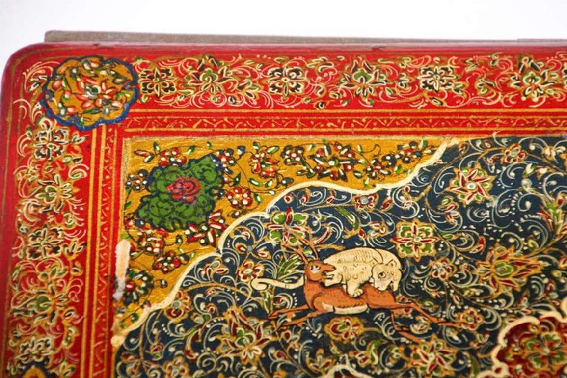 Hand Painted Middle Eastern Moorish Style Photo Album, 19th Century