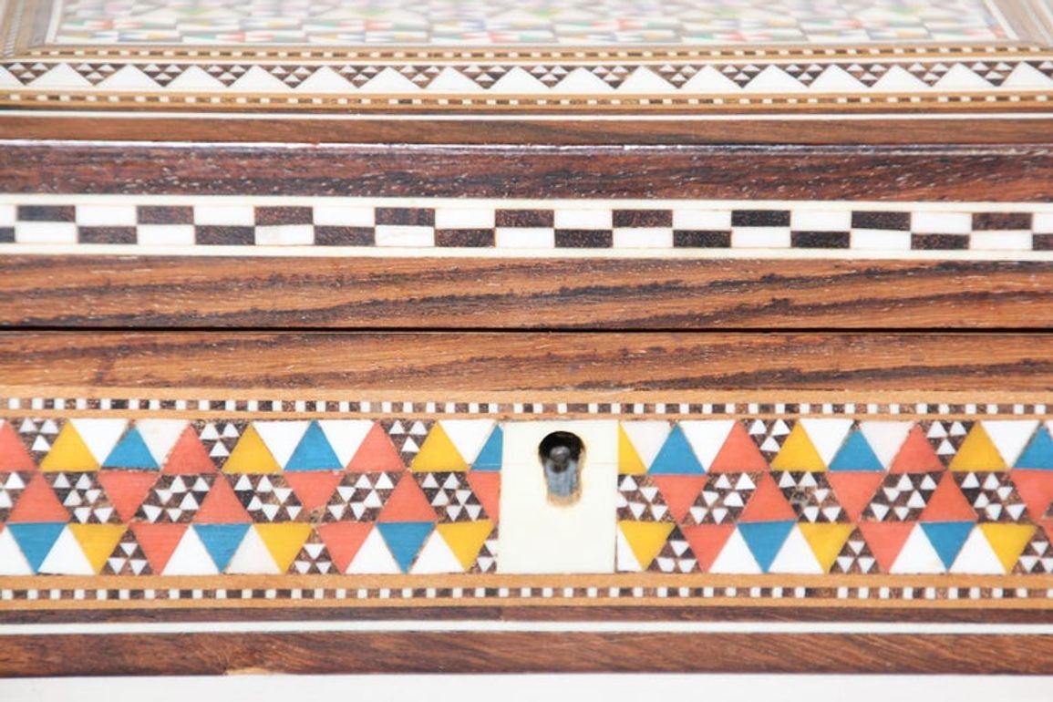 Middle Eastern Mosaic Moorish Box Inlaid