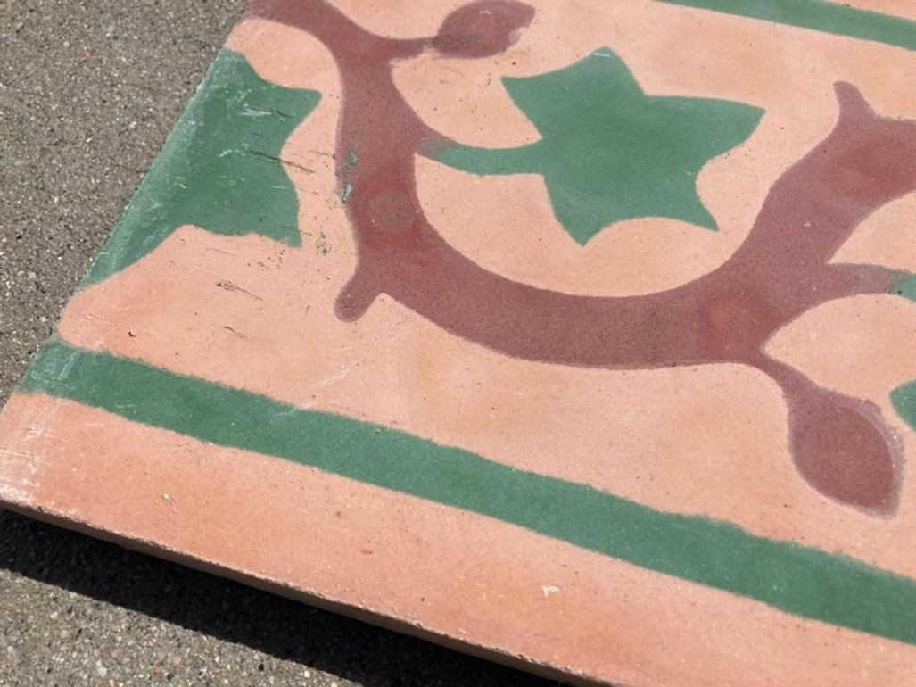 Moroccan Handcrafted Encaustic Cement Tile, Moorish Design, 1980