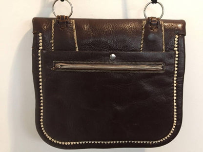 Collectible Vintage Hand-tooled Leather African Berber Tribal Moroccan Bag 1960