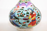 Turkish Ottoman Scene Polychrome Hand Painted Ceramic Vase Kutahya