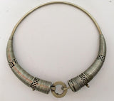 Traditional Silver Torque Necklace Chocker from Rajasthan India