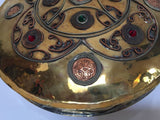 Moroccan Antique Large Tribal Drinking Flask in Polished Brass