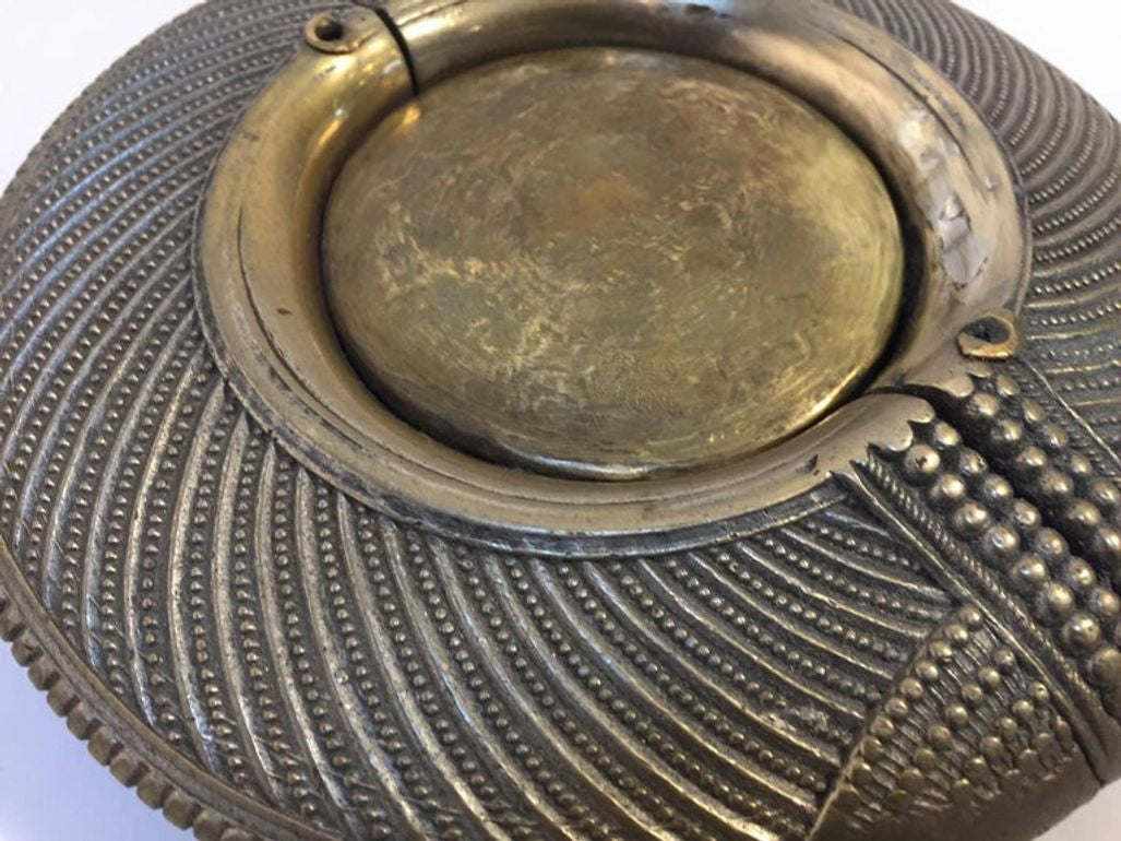 Antique Indian Dhokra Tribal Brass Anklet Repurposed as Catchall, circa 1920