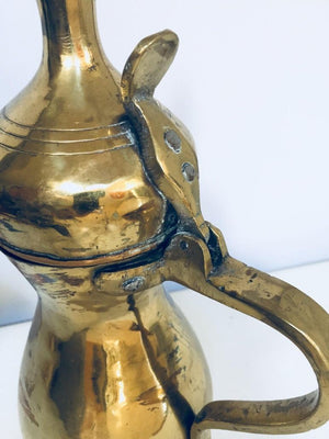 Middle Eastern Dallah Islamic Arabic Brass Coffee Pot