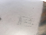Antique Moroccan Silver-Plated Tea Tray Table on Removable Legs Fez, circa 1920