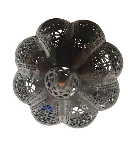 Moroccan Handcrafted Moorish Pendant Frosted Milky Glass Lantern