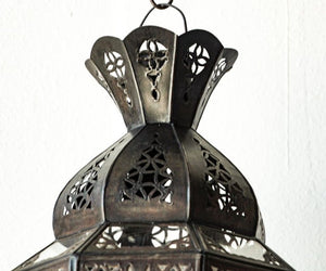 Handcrafted Moorish Glass Lantern Octagonal Shape