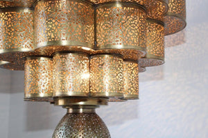 Moroccan Moorish Alhambra Brass Chandelier