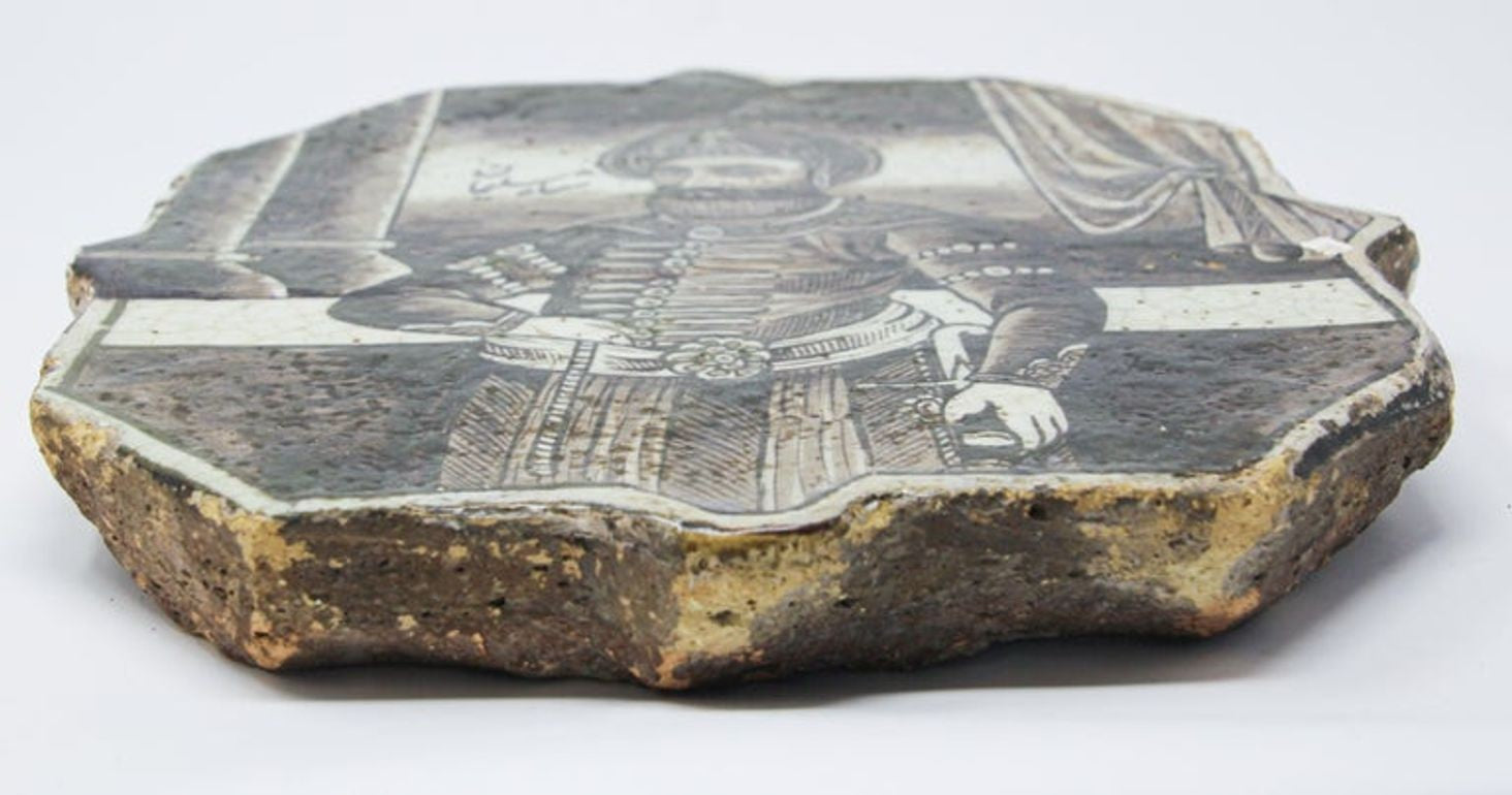 Antique Islamic Turkish Ottoman Ceramic Tile 1880